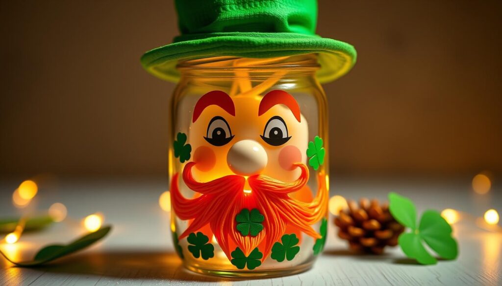 Upcycled Mason Jar Leprechaun Bank