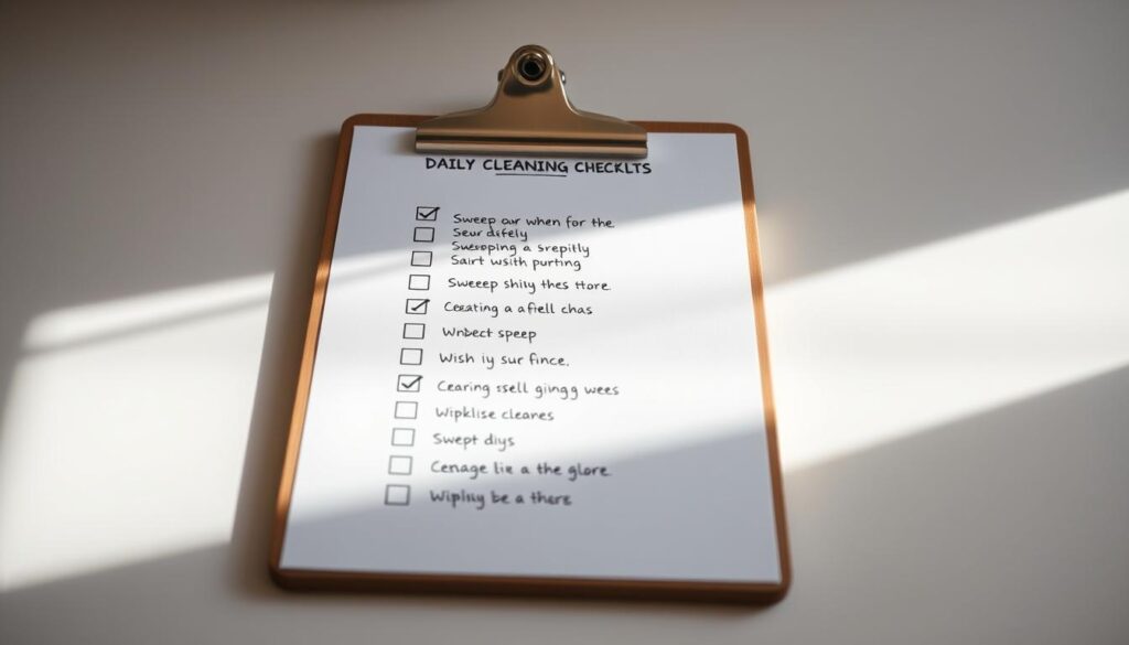 daily cleaning tasks checklist