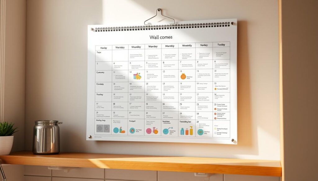household cleaning calendar