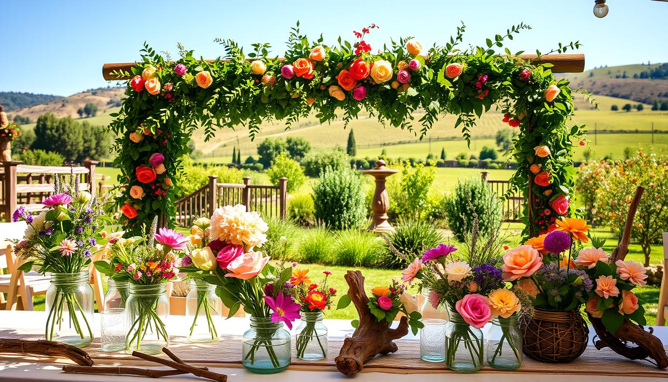 Easy budget summer wedding decor