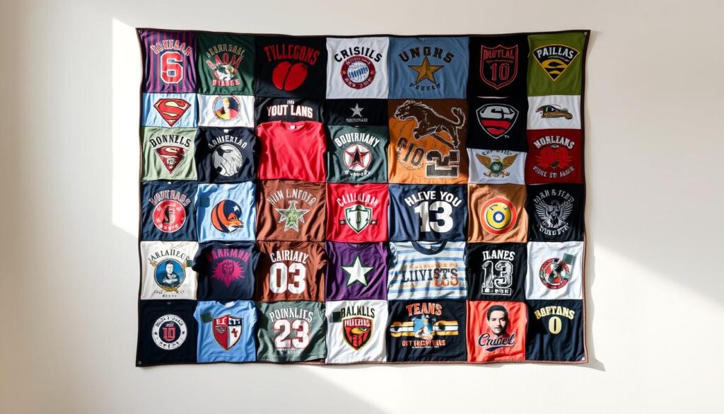 T-shirt quilt layout design