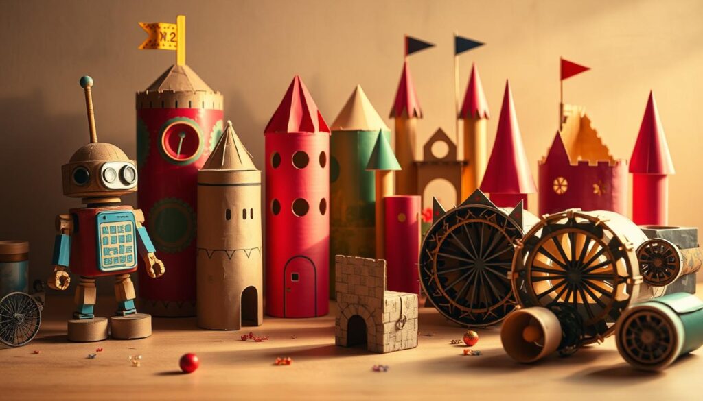 Cardboard tube crafts
