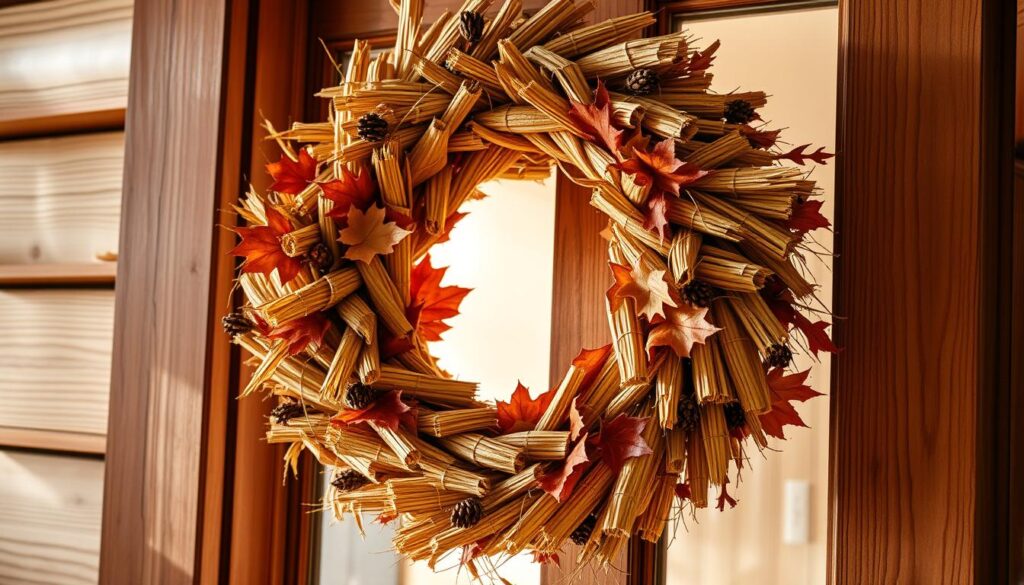 Corn Husk Wreath Seasonal Decoration