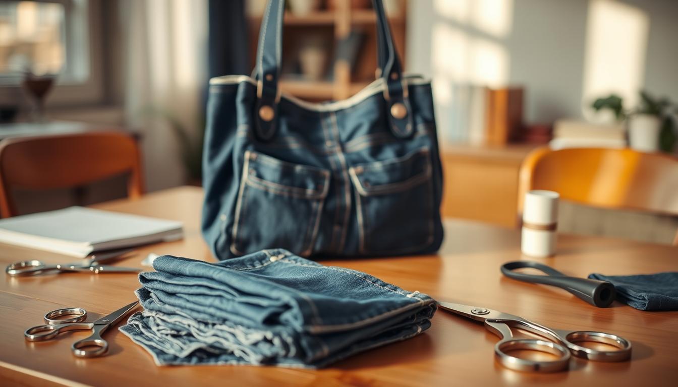 Make an easy purse from denim
