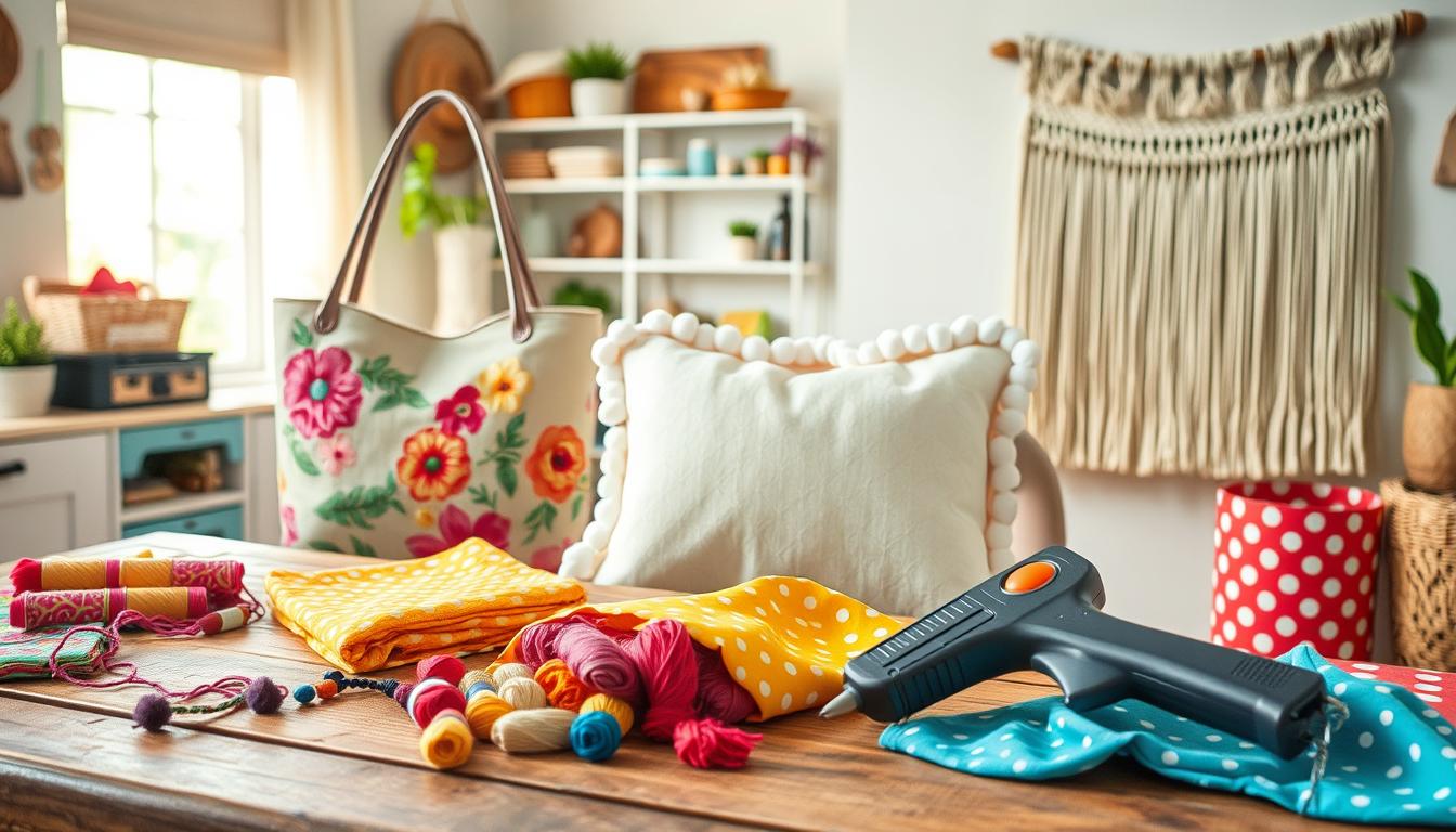 10 No-Sew Projects with Fabric/Hot Glue or Iron-On Hem Tape