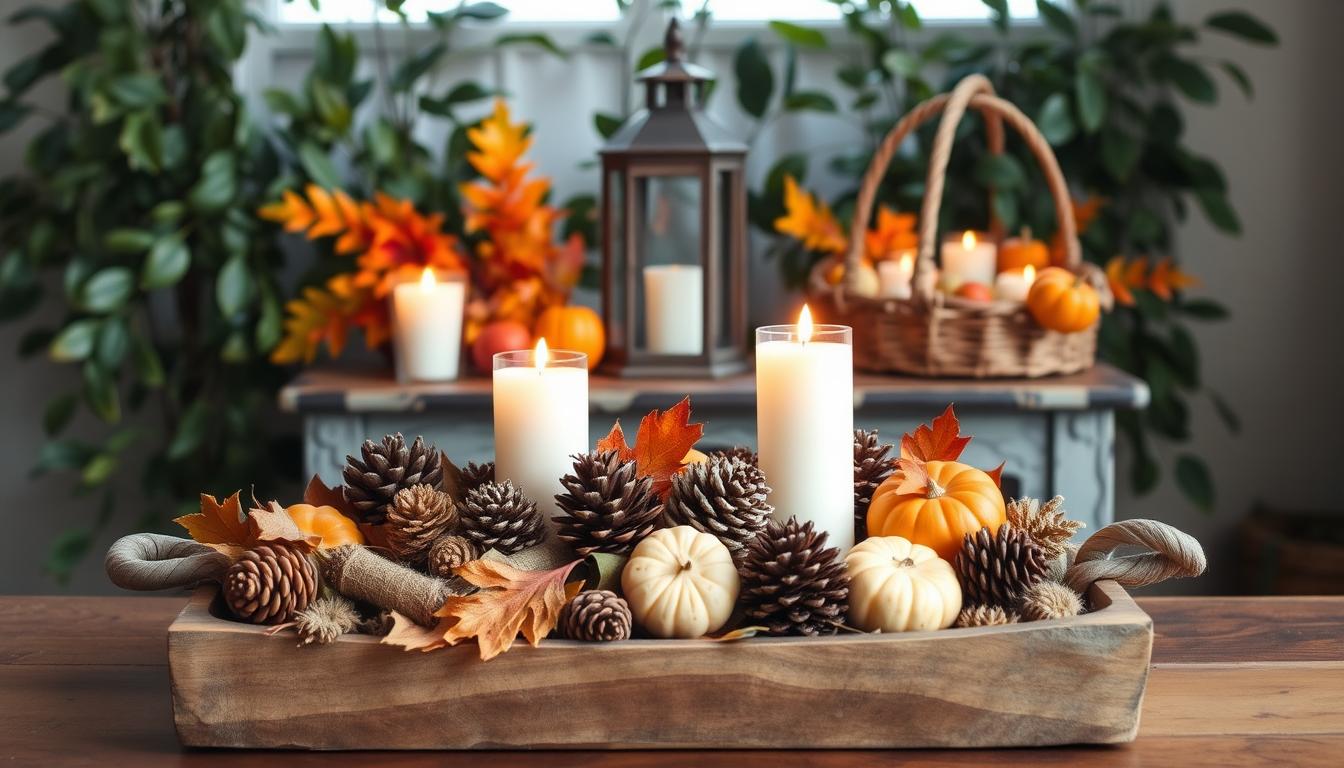 Fall Centerpieces with Dollar Store Finds
