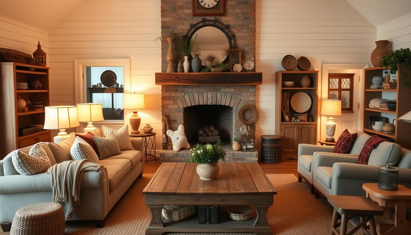 Warm rustic living room