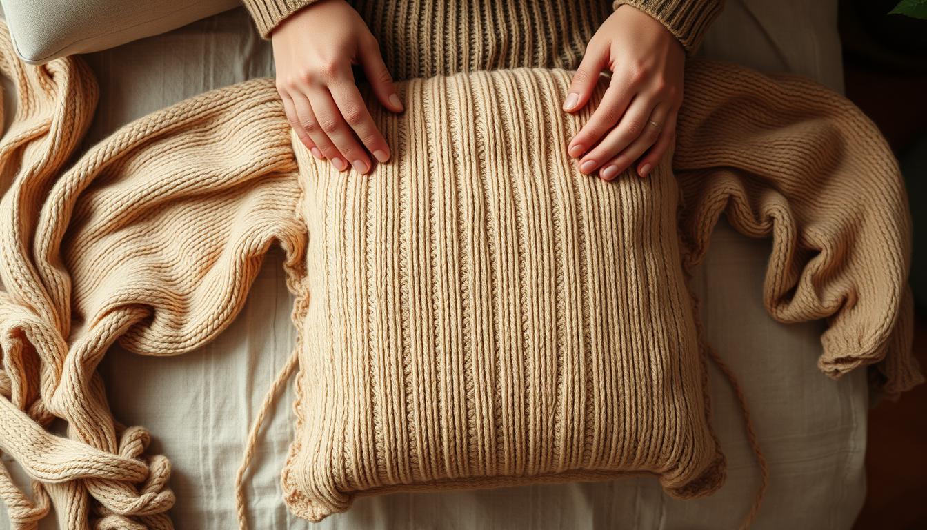 Old Sweater Into Cozy Pillow Covers