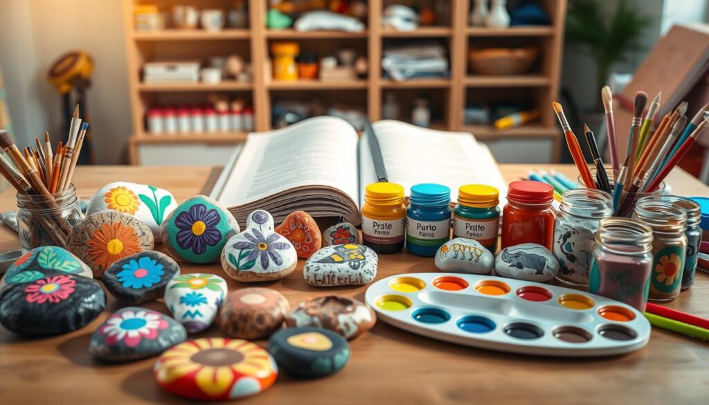 Rock painting crafts and supplies