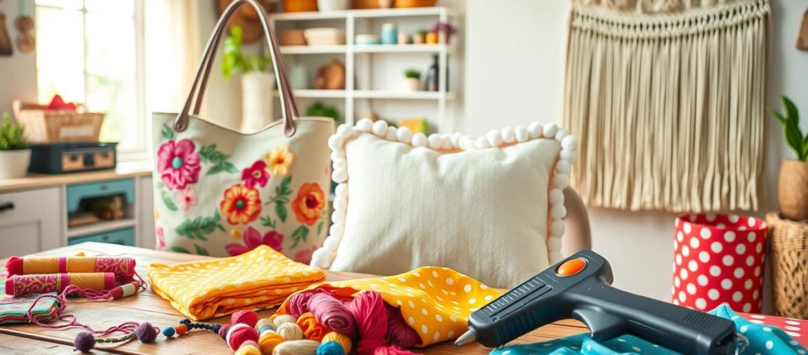 10 No-Sew Projects with Fabric/Hot Glue or Iron-On Hem Tape