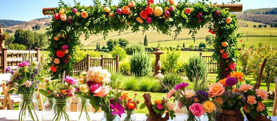Easy budget summer wedding decor