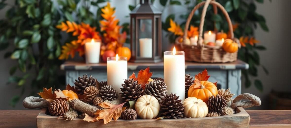 Fall Centerpieces with Dollar Store Finds