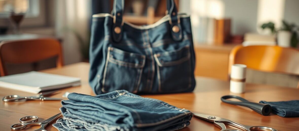 Make an easy purse from denim