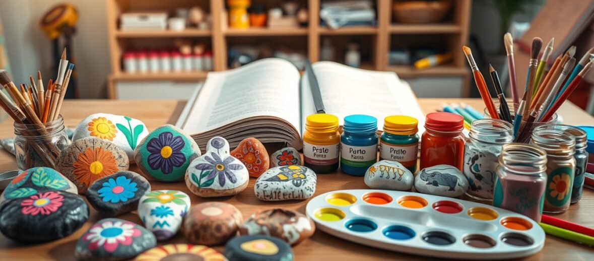 Rock painting crafts and supplies